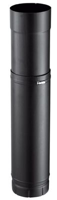 Tuyau de raccordement zoom 51-86 cm émaillé noir mat diamètre 150 mm POUJOULAT