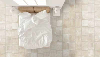 Plinthe carrelage de sol intérieur beige MARINA 8 x 50 cm