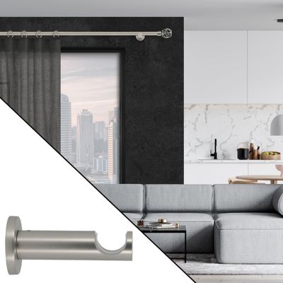 Support ouvert en métal diam de 20 à 28 mm Finition Chromé mat - MOBOIS