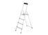 Escabeau 4 marches L20 avec tablette porte-outils aluminium - HAILO