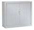 Armoire monobloc avec portes rideaux gris perle 100 x 120 x 43 - SNOR