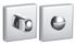 Rosaces de porte carrées à condamnation chrome brillant 50 x 50 mm FROSIO