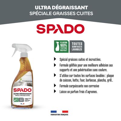 Ultra dégraissant gel spécial graisses cuites 750 ml SPADO