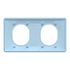 Plaque de finition 2 postes horizontal bleu azurin - Ovalis SCHNEIDER ELECTRIC