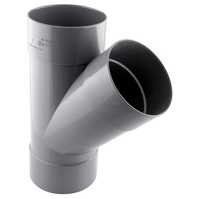 Culotte PVC évacuation 45° femelle/femelle Ø125 - FITT