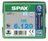 Vis inox tête fraisée T-star 6 x 120 mm par 100 SPAX