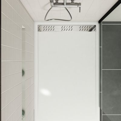 Receveur de douche 90x140 cm acrylique blanc Pure 2 - AURLANE