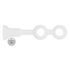 Support double à oeil en bois diam 28 mm Finition Blanc laqué - MOBOIS