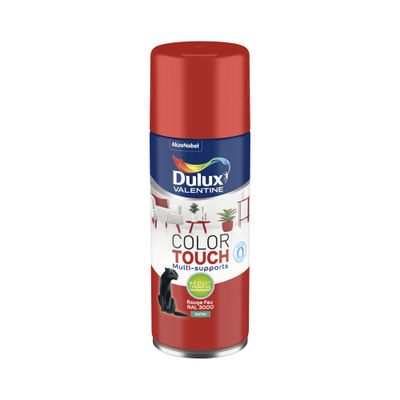 Bombe de peinture Color Touch rouge RAL 3000 satin 400 mL - DULUX VALENTINE