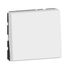 Bouton poussoir encastrable avec voyant lumineux 2 modules Blanc - Mosaic LEGRAND