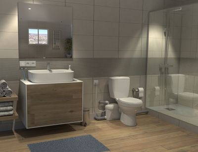 Broyeur sanitaire Pro 3 sorties pour WC, lavabo ou douche - SETMA