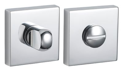 Rosaces de porte carrées à condamnation chrome brillant 50 x 50 mm FROSIO