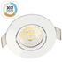 Spot LED encastrable extra-plat salle de bain IP65 et BBC orientable noir/blanc/acier - Azur ARLUX