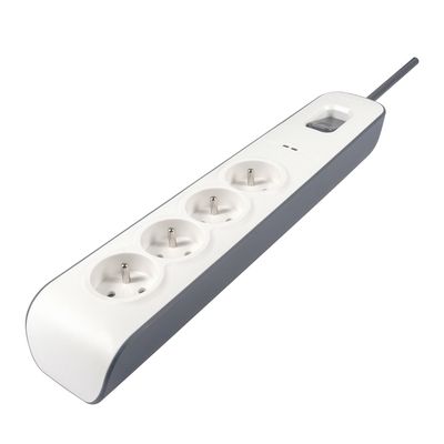 Multiprise parafoudre avec Assurance des matériels connectés et Garantie à vie 4 prises blanc/gris - BELKIN