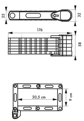 Antivol vélo à clé pliable THIRARD