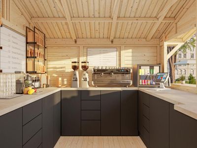 Kiosque bois Bois Naturel  Stella 8,2m2 Livraison à domicile incluse