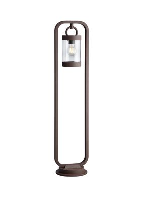 Potelet extérieur E27 100cm détecteur crépusculaire IP44 28W Rouille - Sambesi TRIO