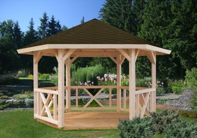 Kiosque de jardin en bois Betty - 9,9 m² intérieur - Livraison à domicile incluse - PALMAKO