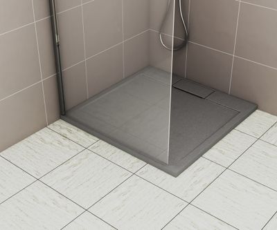 Receveur de douche 100x100 cm résine gris mat Island - OCEA
