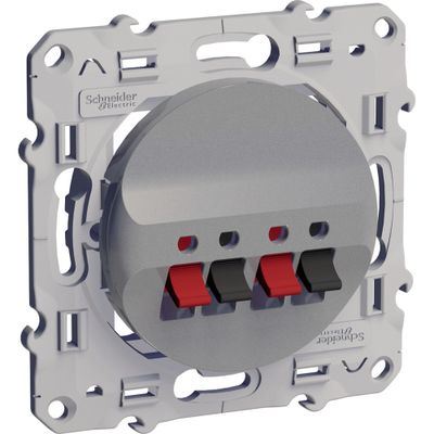 Prise haut-parleurs aluminium - Odace 2011 SCHNEIDER ELECTRIC
