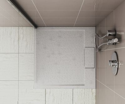 Receveur de douche 90x90 cm résine blanc mat Island - OCEA