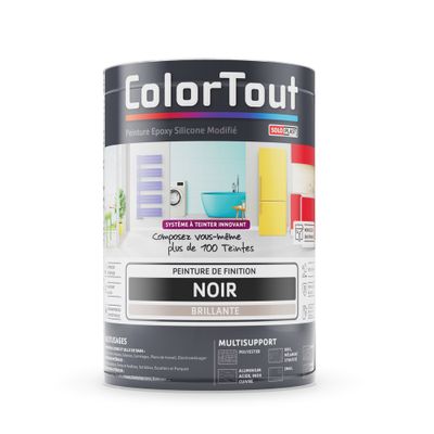 Peinture époxy noir brillant 500 ml COLORTOUT