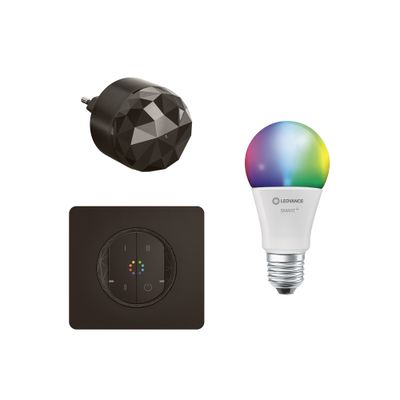 Pack de démarrage éclairage connecté avec ampoule couleur E27 Noir - Céliane with Netatmo LEGRAND