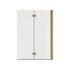 Pare-baignoire 2 volets rabattables 140x100 cm profilé or verre transparent - SCHULTE