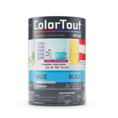 Base peinture époxy bleu satiné 460 ml COLORTOUT
