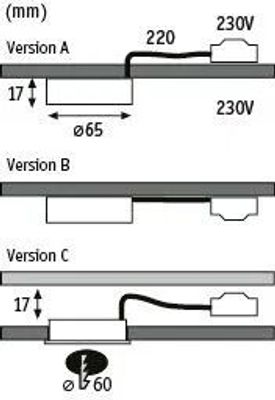 Spots LED encastrables ou saillie sous-meubles par 3 Blanc - Pukk PAULMANN