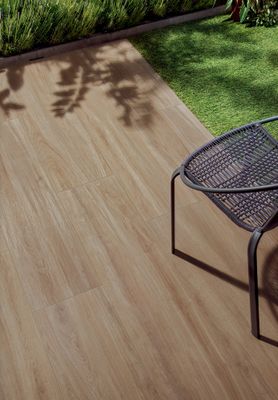 Carrelage de sol extérieur rectifié BOSCO miel ép 20 mm 30 x 120.8 cm paquet 0.73 m²