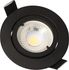 Spot LED encastrable GU10 orientable lumière blanc chaud Noir - Saphyr ARLUX