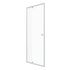 Porte de douche pivotante 80x185 cm profilé blanc verre transparent 5 mm Spot - AURLANE