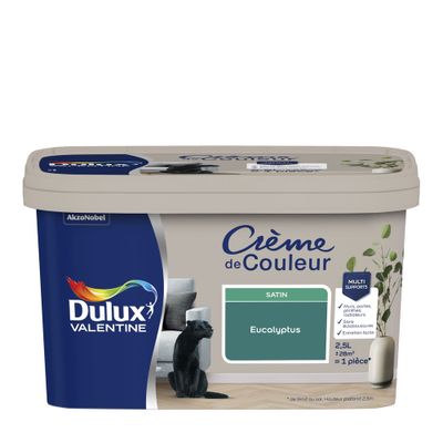 Peinture Crème de Couleur Eucalyptus satin 2,5 l - DULUX VALENTINE