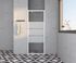 Porte de douche pivotante 80x185 cm profilé blanc verre sérigraphié 4 mm Primera - OCEA