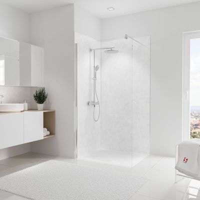 Panneaux muraux de douche 100+100x210 cm marbre DécoDesign Softtouch - SCHULTE