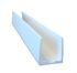 Profil de finition en U pour clôture PVC blanc L 2,40 m - 30 x 30 mm - MOREY
