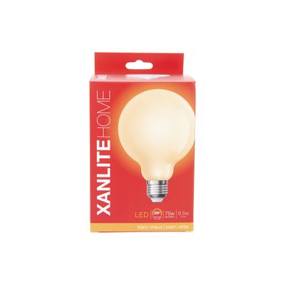 Ampoule LED globe E27 8.5W = 1055 lumens blanc chaud - XANLITE