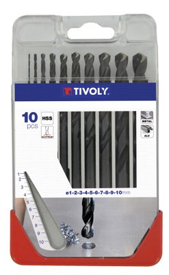 Forets à métaux HSS diamètre 1 à 10 mm par 10 TIVOLY