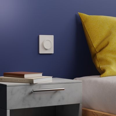 Plaque de finition 1 poste Odace 2025 Architecte effet céramique blanc - SCHNEIDER ELECTRIC