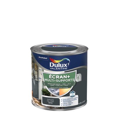Peinture Ecran+ Multi-supports Dulux Valentine Satin Gris Anthracite 0,25 L