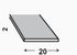 Profilé plat aluminium anodisé incolore 20 x 2 mm 2,50 m CQFD