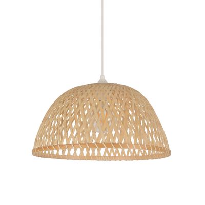 Suspension E27 60W Ø38 cm dôme bambou tressé - Kami dome COREP