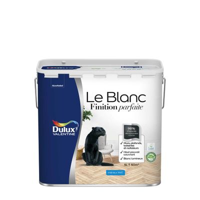 Peinture acrylique Finition Parfaite Blanc mat 5 L - DULUX VALENTINE