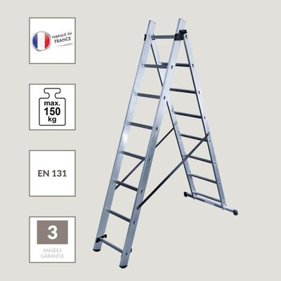 Echelle transformable base rapportée 2 plans HobbyStep 3,60 / 4,50 m HAILO