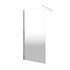 Paroi de douche à l'italienne 100x200 cm profilé chrome verre brume 6 mm New Style - SCHULTE