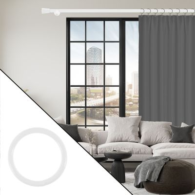 Anneaux en métal diam 42 Finition Blanc brillant par 10 - MOBOIS