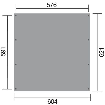 Carport double -  609 - 600 x 120 cm - toit en acier Livraison gratuite domicile WEKA