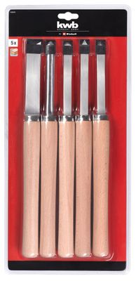 Set de 5 burins pour tour à bois - EINHELL