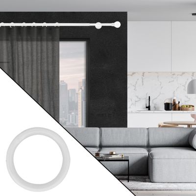 Anneaux silencieux en métal diam 42 mm Finition Blanc mat par 10 - MOBOIS